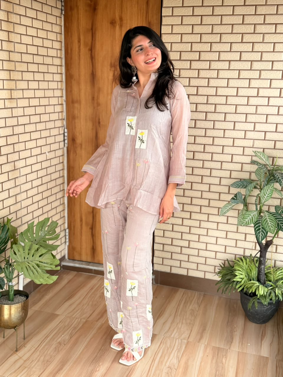 Mauve Floral Patchwork Co-ord Set