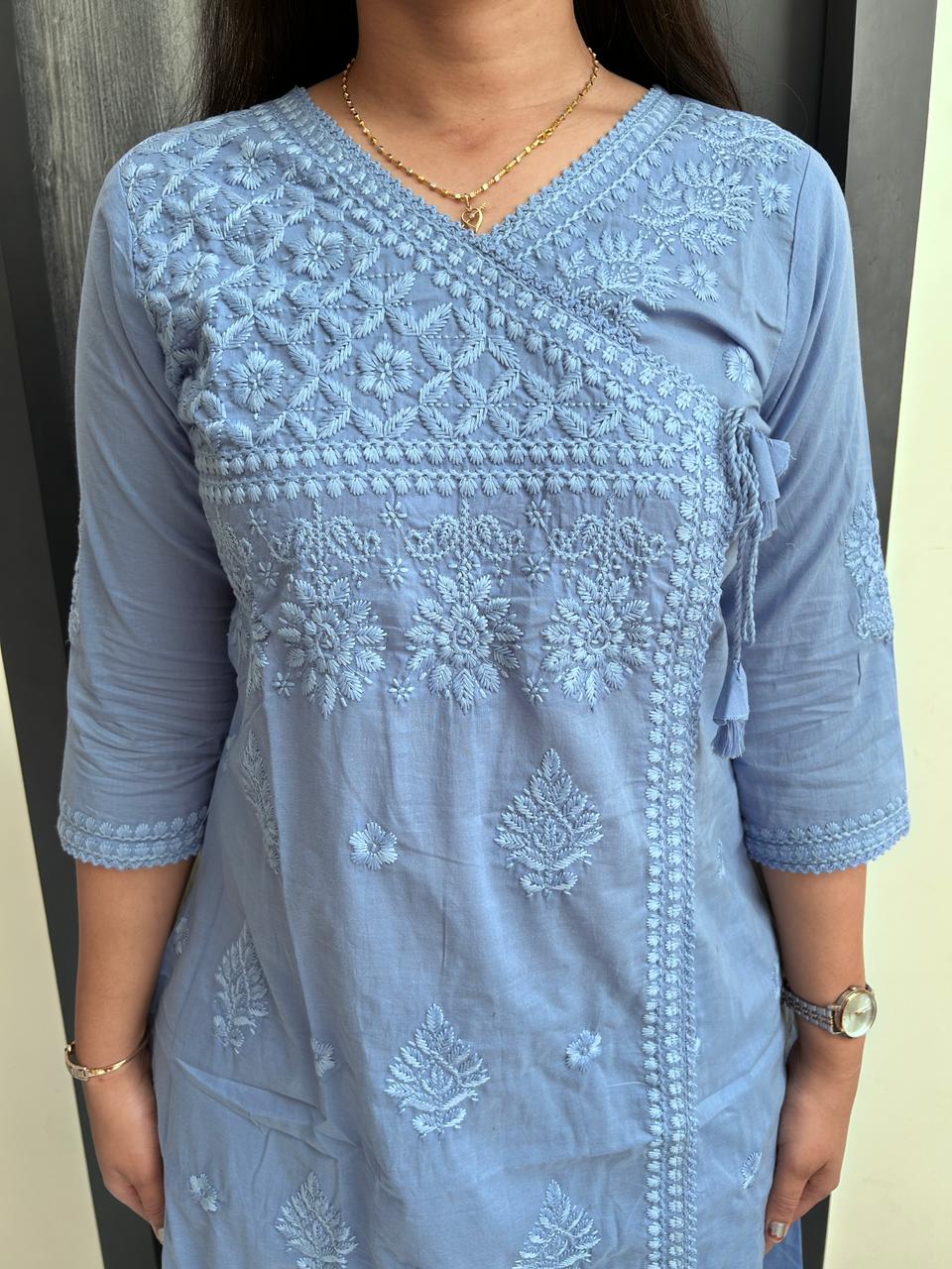 Chikankari Embroidered Kurta Pant Set
