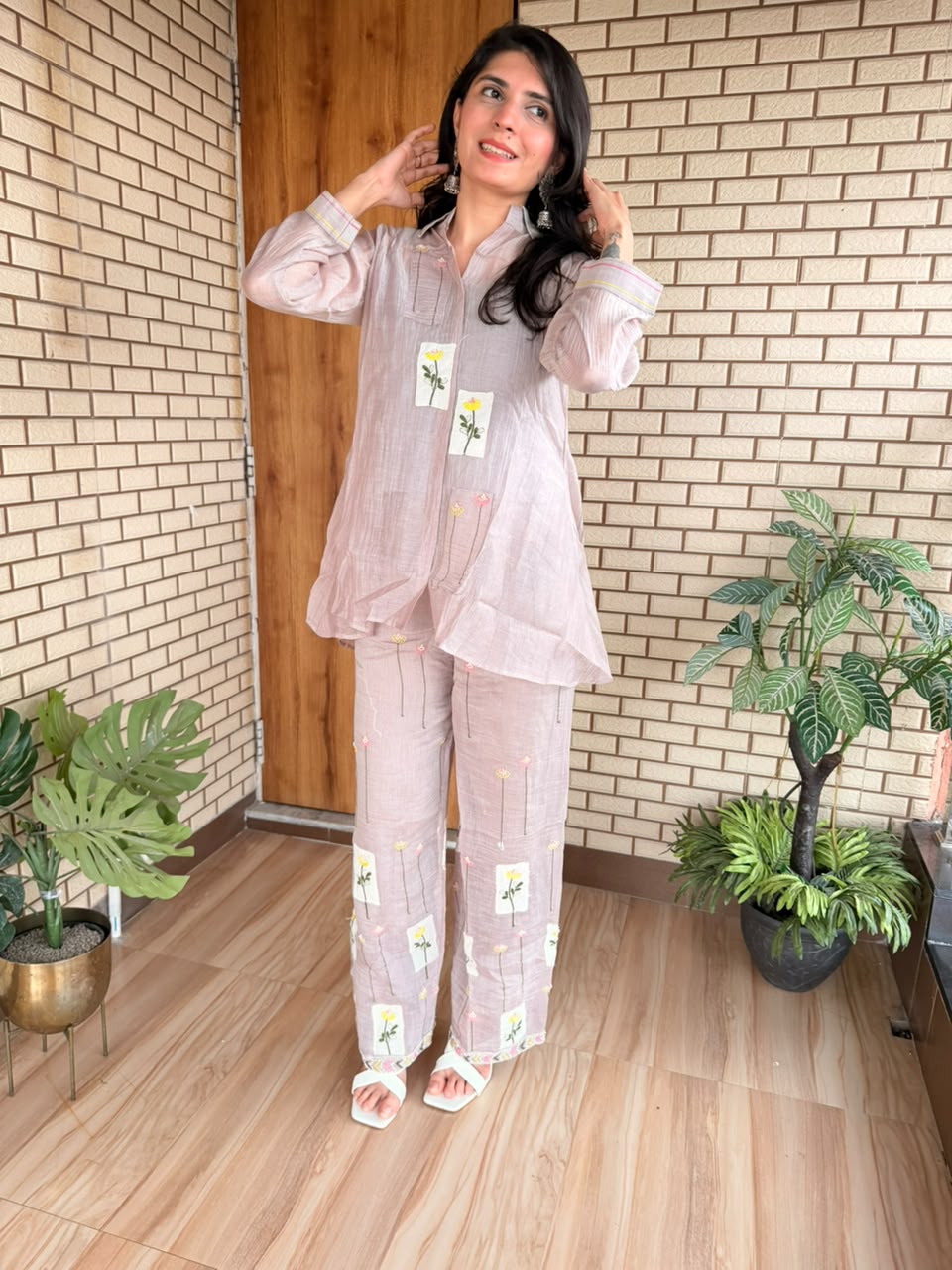 Mauve Floral Patchwork Co-ord Set