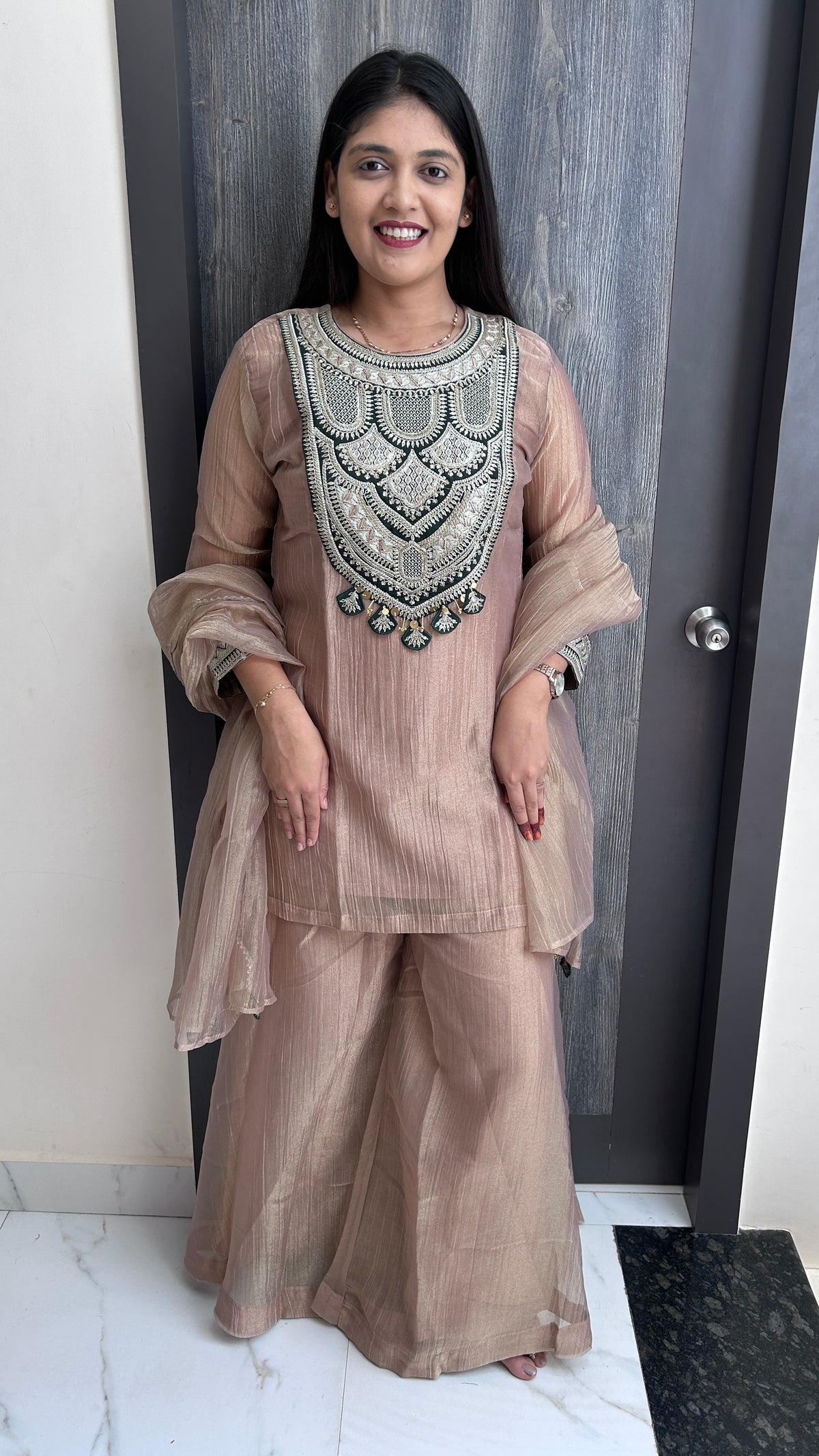Classic Embellished Sharara  Set