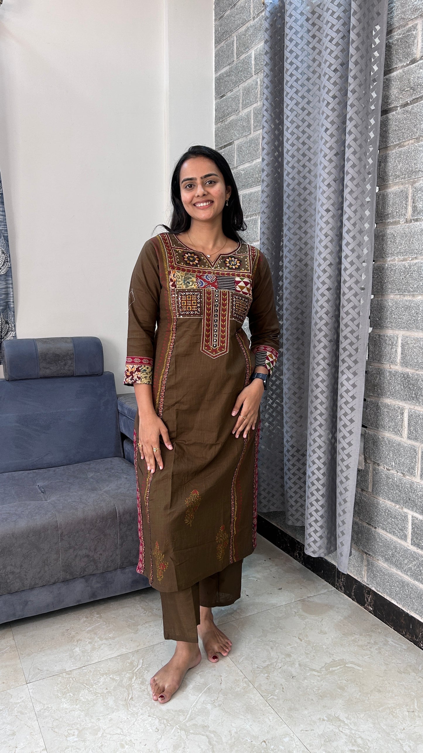 Earthy Brown Kurta Set