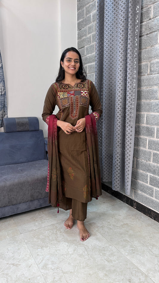 Earthy Brown Kurta Set