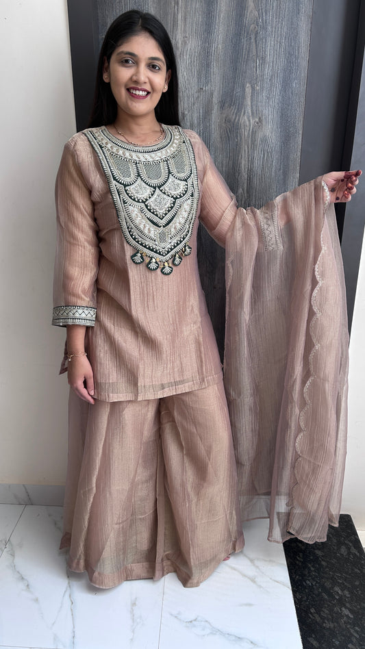 Classic Embellished Sharara  Set