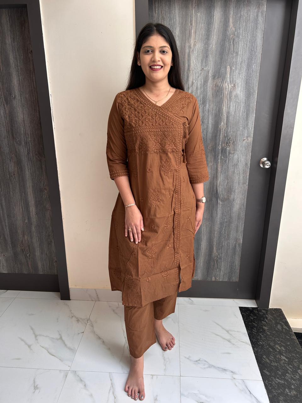 Chikankari Embroidered Kurta Pant Set