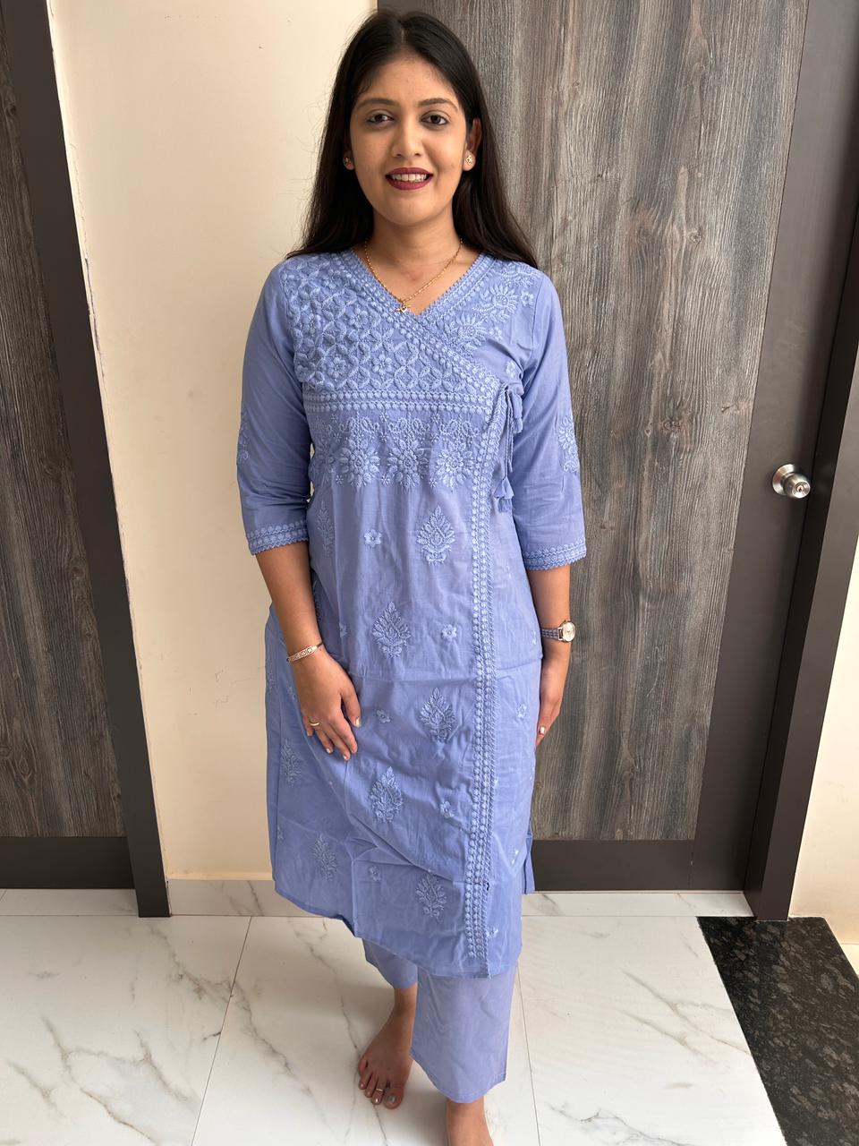 Chikankari Embroidered Kurta Pant Set