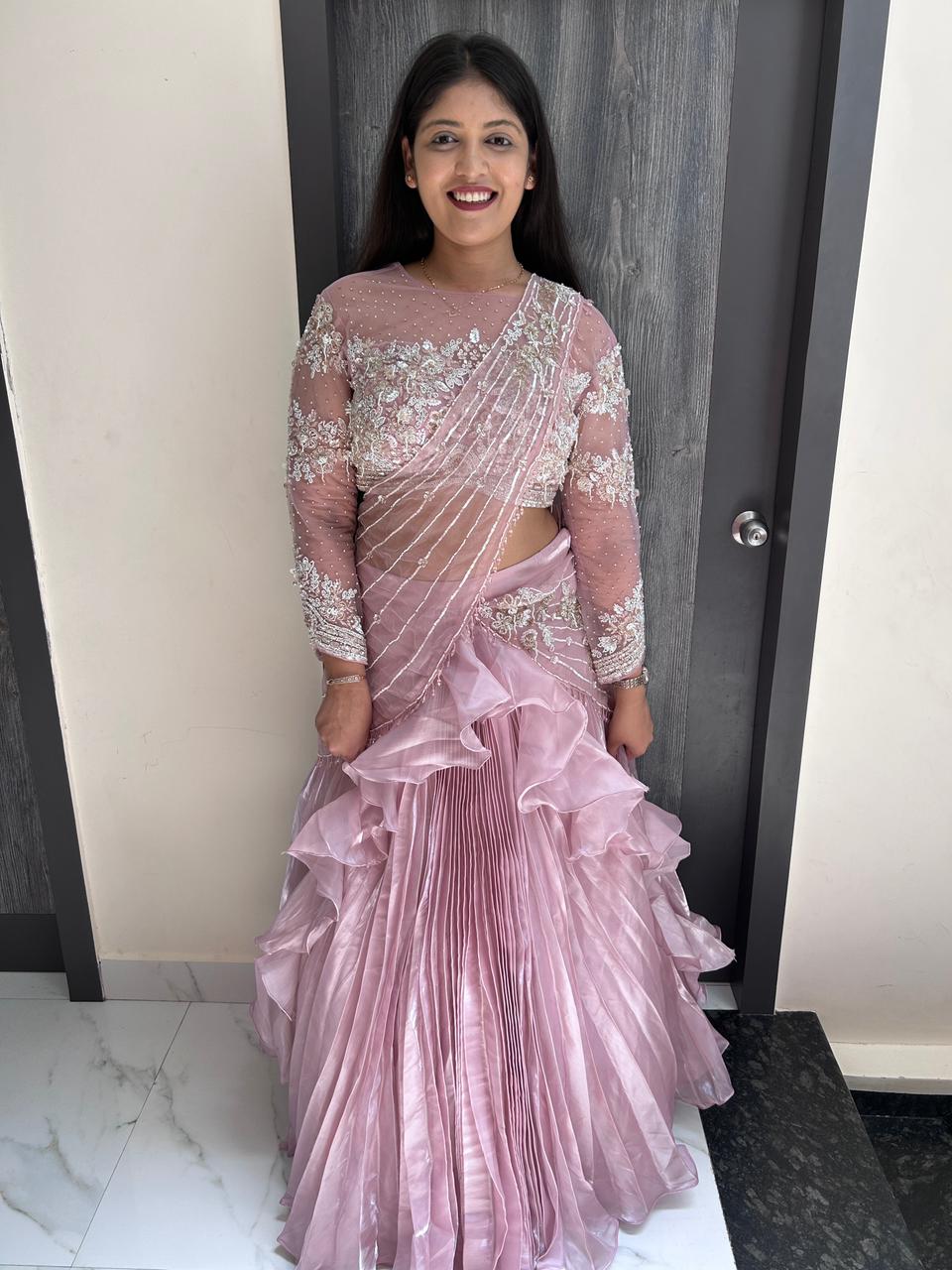 charm pre-drape lehenga