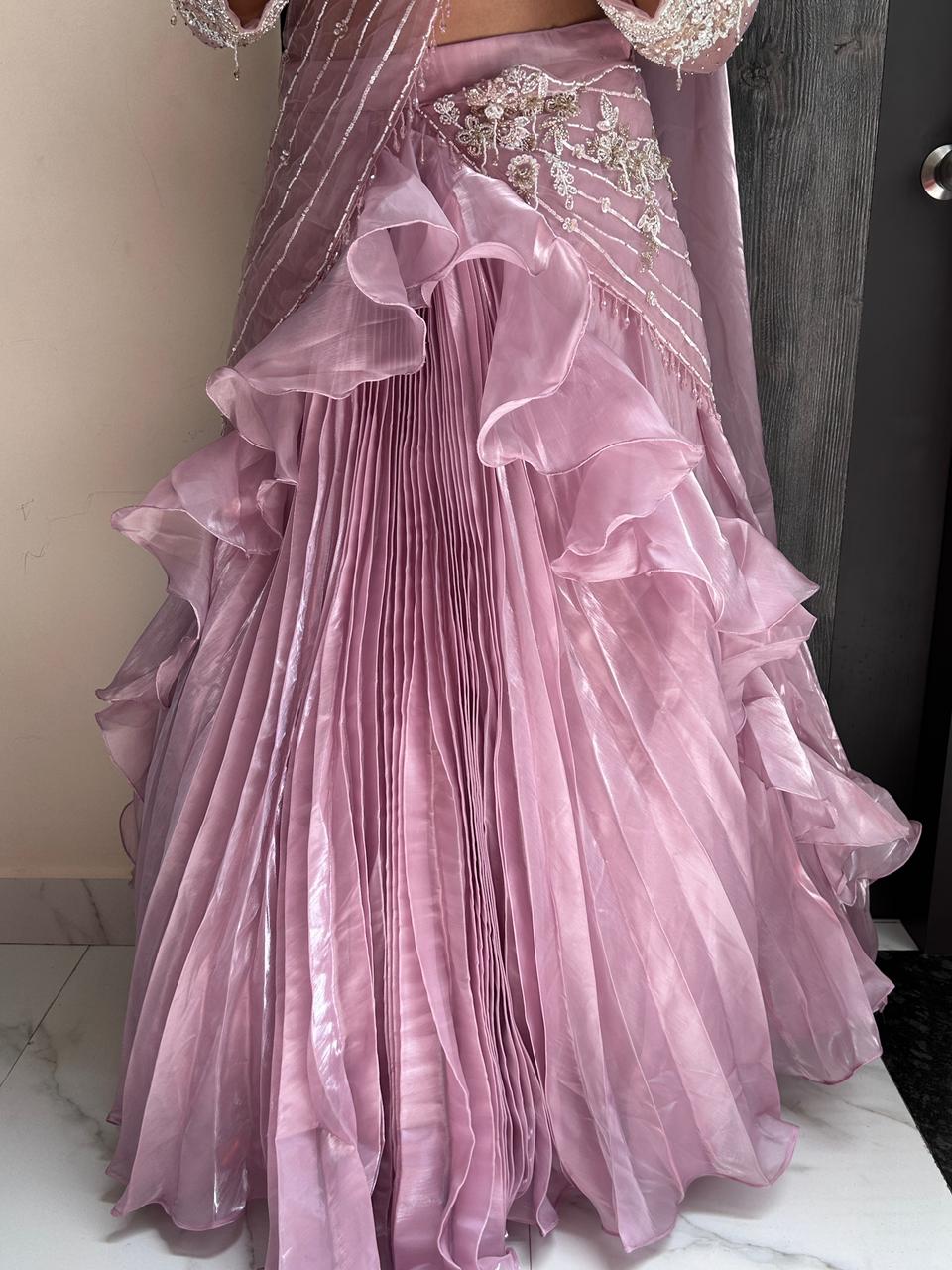 charm pre-drape lehenga