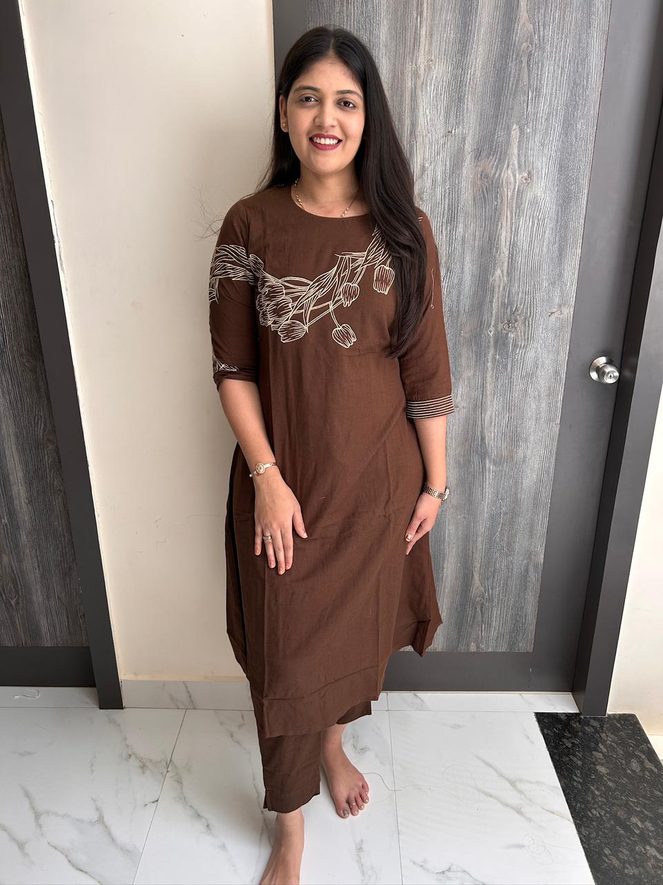 effortless kurti (brown)
