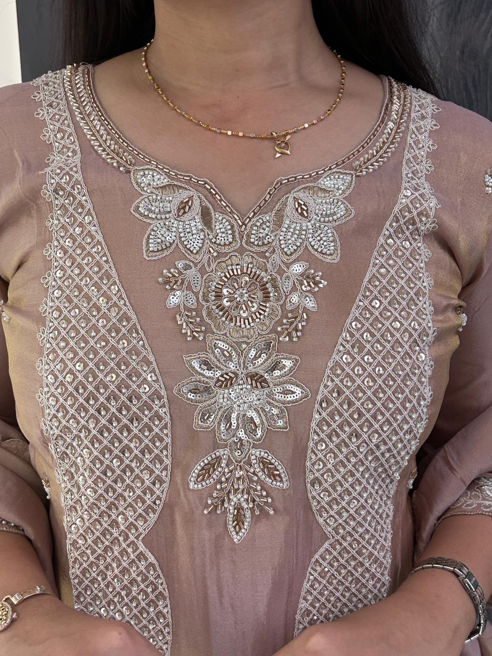 pure handwork sharara set
