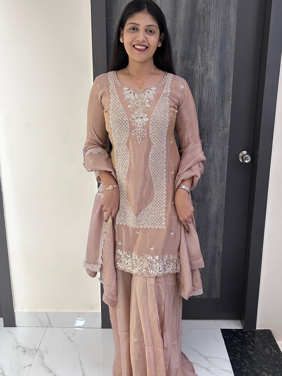 pure handwork sharara set
