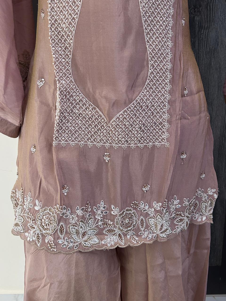 pure handwork sharara set
