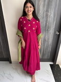 contrast dupatta set