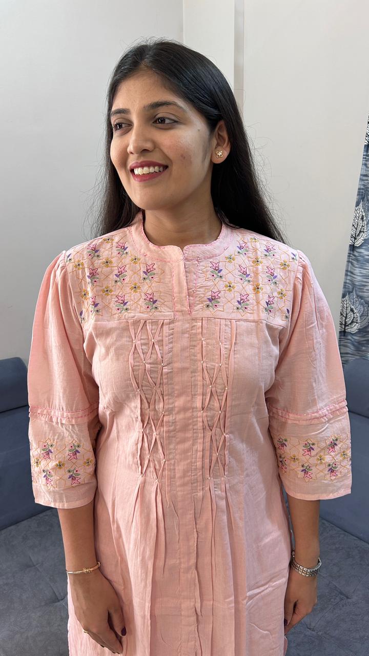 Blush Petal Mul Cotton Kurta Set