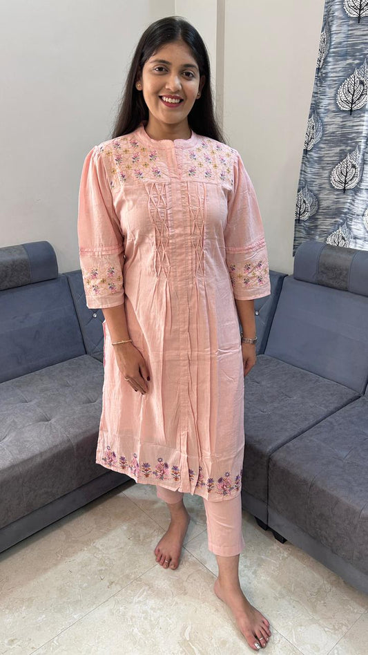 Blush Petal Mul Cotton Kurta Set