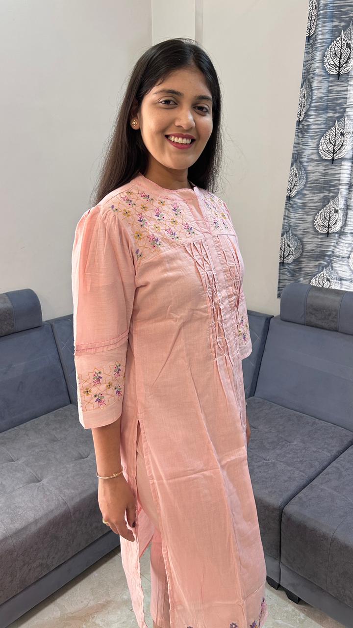 Blush Petal Mul Cotton Kurta Set