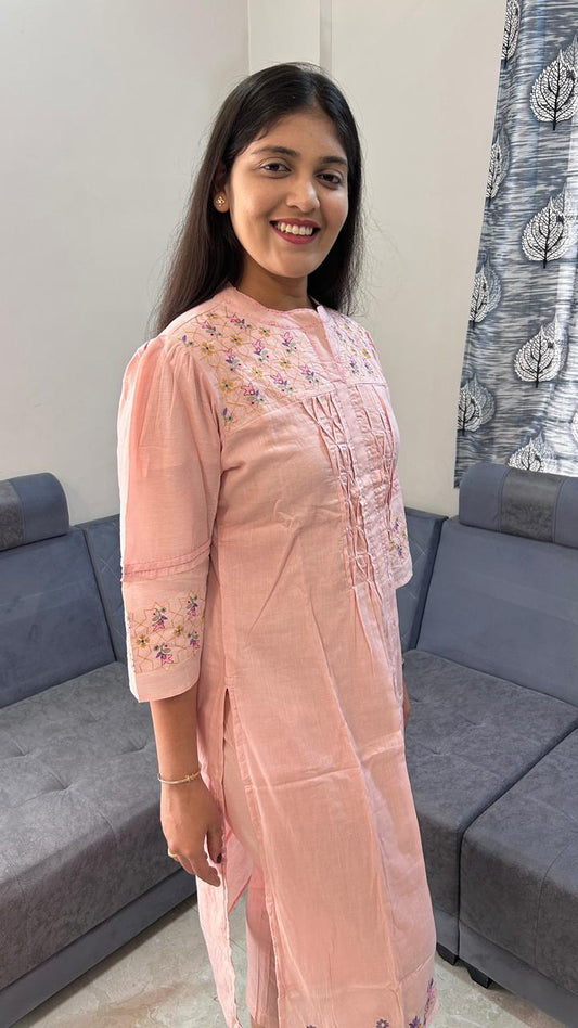 Blush Petal Mul Cotton Kurta Set