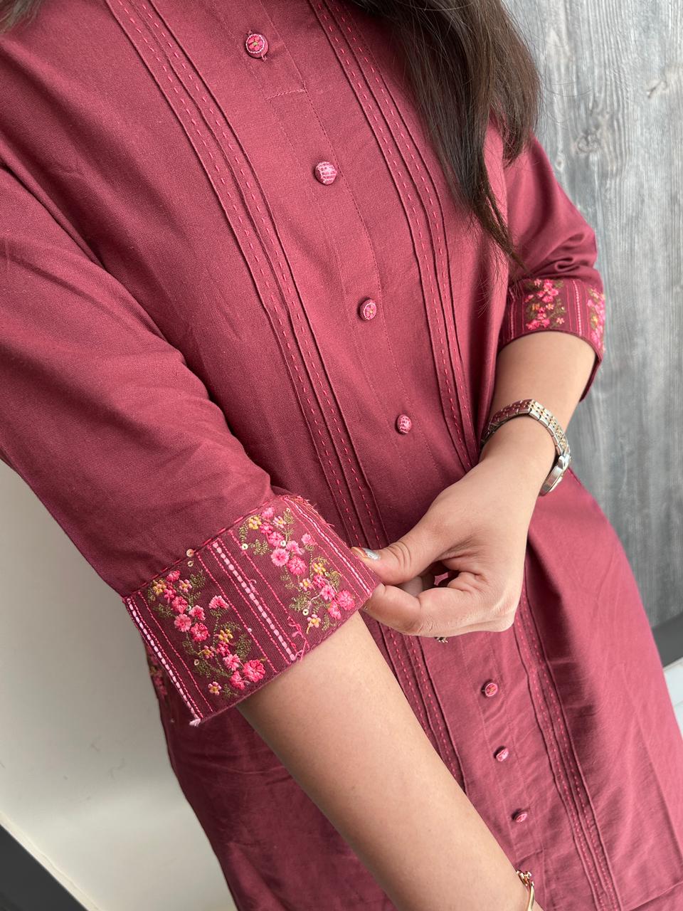 Plum Sophistication Button-Down Set