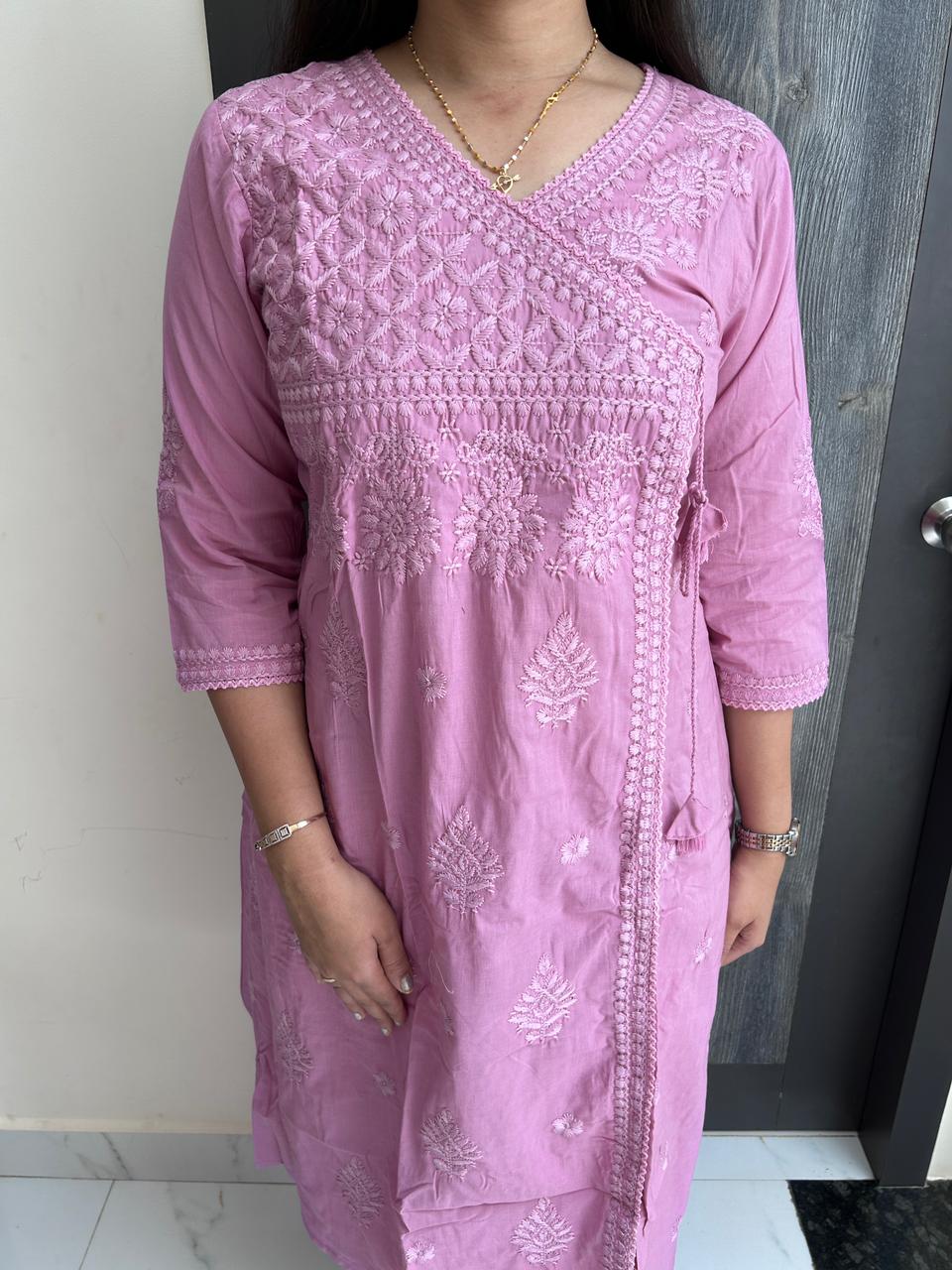 Laknawi Kurta Pant Set (LIGHT PINK)